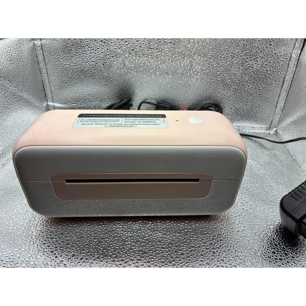 Phomemo PM-246S Thermal Shipping Label Printer Pink White USB Desktop PM246S